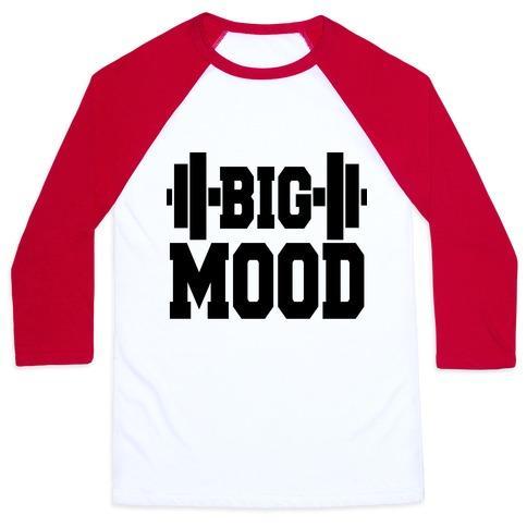 Virgin Teez  Baseball Tee Unisex Classic Baseball Tee / x-small / White/Red BIG MOOD WEIGHTS UNISEX CLASSIC BASEBALL TEE