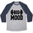 Virgin Teez  Baseball Tee Unisex Tri-Blend Baseball Tee / small / Athletic Gray / Navy BIG MOOD WEIGHTS UNISEX TRI-BLEND BASEBALL TEE
