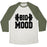 Virgin Teez  Baseball Tee Unisex Tri-Blend Baseball Tee / small / Oatmeal / Moss BIG MOOD WEIGHTS UNISEX TRI-BLEND BASEBALL TEE