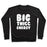 Virgin Teez  Pullover Crewneck Sweatshirt / x-small / Black BIG THICC ENERGY THICK PARODY WHITE PRINT CREWNECK SWEATSHIRT