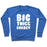 Virgin Teez  Pullover Crewneck Sweatshirt / x-small / Heathered Blue BIG THICC ENERGY THICK PARODY WHITE PRINT CREWNECK SWEATSHIRT