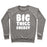 Virgin Teez  Pullover Crewneck Sweatshirt / x-small / Heathered Gray BIG THICC ENERGY THICK PARODY WHITE PRINT CREWNECK SWEATSHIRT