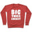 Virgin Teez  Pullover Crewneck Sweatshirt / x-small / Heathered Red BIG THICC ENERGY THICK PARODY WHITE PRINT CREWNECK SWEATSHIRT