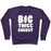 Virgin Teez  Pullover Crewneck Sweatshirt / x-small / Purple BIG THICC ENERGY THICK PARODY WHITE PRINT CREWNECK SWEATSHIRT