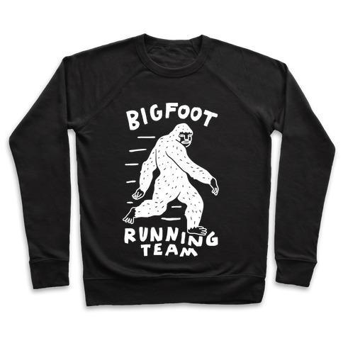 Virgin Teez  Pullover Crewneck Sweatshirt / x-small / Black BIGFOOT RUNNING TEAM CREWNECK SWEATSHIRT