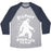 Virgin Teez  Baseball Tee Unisex Tri-Blend Baseball Tee / small / Athletic Gray / Navy BIGFOOT RUNNING TEAM UNISEX TRI-BLEND BASEBALL TEE