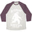Virgin Teez  Baseball Tee Unisex Tri-Blend Baseball Tee / small / Oatmeal / Maroon BIGFOOT RUNNING TEAM UNISEX TRI-BLEND BASEBALL TEE