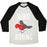 Virgin Teez  Baseball Tee Unisex Tri-Blend Baseball Tee / small / Oatmeal / Black BIRD BOXING UNISEX TRI-BLEND BASEBALL TEE