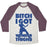 Virgin Teez  Baseball Tee Unisex Tri-Blend Baseball Tee / small / Oatmeal / Maroon BITCH I GOT WONDER THIGHS UNISEX TRI-BLEND BASEBALL TEE