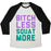 Virgin Teez  Baseball Tee Unisex Tri-Blend Baseball Tee / small / Oatmeal / Black BITCH LESS SQUAT MORE UNISEX TRI-BLEND BASEBALL TEE