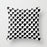 The Pillow pillows 16" x 16" Black And White Hearts Cushion/Pillow