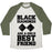 Virgin Teez  Baseball Tee Unisex Tri-Blend Baseball Tee / small / Oatmeal / Moss BLACK DIAMONDS ARE A GIRL'S BEST FRIEND UNISEX TRI-BLEND BASEBALL TEE