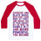 Virgin Teez  Baseball Tee Unisex Classic Baseball Tee / x-small / White/Red BLACK MAGIC UNISEX CLASSIC BASEBALL TEE