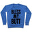 Virgin Teez  Pullover Crewneck Sweatshirt / x-small / Heathered Blue BLESS MY BUTT CREWNECK SWEATSHIRT