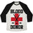 Virgin Teez  Baseball Tee Unisex Tri-Blend Baseball Tee / small / Oatmeal / Black BLOOD DONOR HOCKEY UNISEX TRI-BLEND BASEBALL TEE