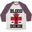 Virgin Teez  Baseball Tee Unisex Tri-Blend Baseball Tee / small / Oatmeal / Maroon BLOOD DONOR HOCKEY UNISEX TRI-BLEND BASEBALL TEE
