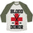 Virgin Teez  Baseball Tee Unisex Tri-Blend Baseball Tee / small / Oatmeal / Moss BLOOD DONOR HOCKEY UNISEX TRI-BLEND BASEBALL TEE