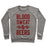 Virgin Teez  Pullover Crewneck Sweatshirt / x-small / Heathered Gray BLOOD SWEAT & BEERS CREWNECK SWEATSHIRT