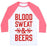 Virgin Teez  Baseball Tee Unisex Classic Baseball Tee / x-small / White/Neon Pink BLOOD SWEAT & BEERS UNISEX CLASSIC BASEBALL TEE