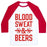 Virgin Teez  Baseball Tee Unisex Classic Baseball Tee / x-small / White/Red BLOOD SWEAT & BEERS UNISEX CLASSIC BASEBALL TEE