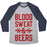 Virgin Teez  Baseball Tee Unisex Tri-Blend Baseball Tee / small / Athletic Gray / Navy BLOOD SWEAT & BEERS UNISEX TRI-BLEND BASEBALL TEE
