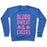 Virgin Teez  Pullover Crewneck Sweatshirt / x-small / Heathered Blue BLOOD SWEAT & CHEERS CREWNECK SWEATSHIRT