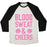 Virgin Teez  Baseball Tee Unisex Tri-Blend Baseball Tee / small / Oatmeal / Black BLOOD SWEAT & CHEERS UNISEX TRI-BLEND BASEBALL TEE