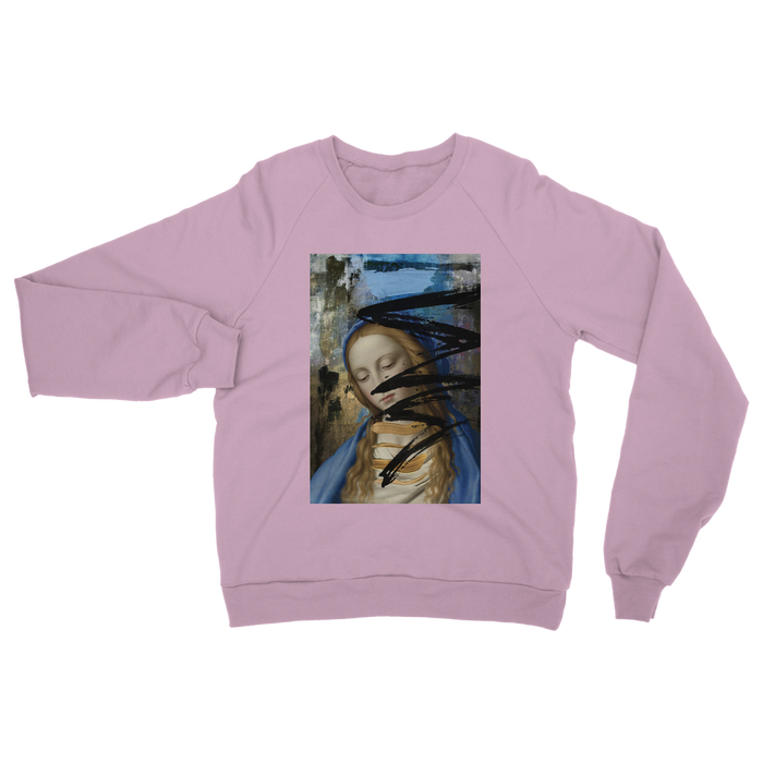 VIRGIN TEEZ Sweat shirt Light Pink / S Blue Classic Adult Sweatshirt