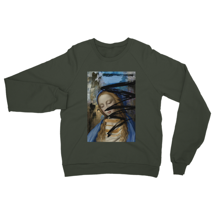 VIRGIN TEEZ Sweat shirt Olive Green / S Blue Classic Adult Sweatshirt