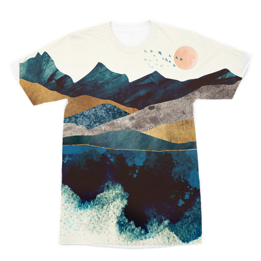VIRGIN TEEZ Sublimation T-shirt XS Blue Mountain Reflection Premium Sublimation Adult T-Shirt