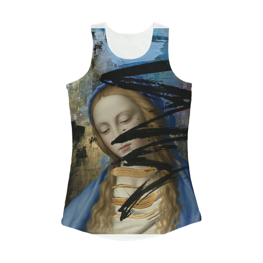 VIRGIN TEEZ Women Tank top White / XS Blue Women Performance Tank Top