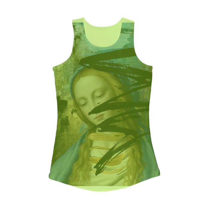 VIRGIN TEEZ Women Tank top Electric Green / XS Blue Women Performance Tank Top
