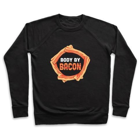 Virgin Teez  Pullover Crewneck Sweatshirt / x-small / Black BODY BY BACON (TANK) CREWNECK SWEATSHIRT