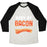 Virgin Teez  Baseball Tee Unisex Tri-Blend Baseball Tee / small / Oatmeal / Black BODY BY BACON UNISEX TRI-BLEND BASEBALL TEE