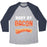 Virgin Teez  Baseball Tee Unisex Tri-Blend Baseball Tee / small / Athletic Gray / Navy BODY BY BACON UNISEX TRI-BLEND BASEBALL TEE