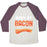 Virgin Teez  Baseball Tee Unisex Tri-Blend Baseball Tee / small / Oatmeal / Maroon BODY BY BACON UNISEX TRI-BLEND BASEBALL TEE
