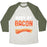 Virgin Teez  Baseball Tee Unisex Tri-Blend Baseball Tee / small / Oatmeal / Moss BODY BY BACON UNISEX TRI-BLEND BASEBALL TEE