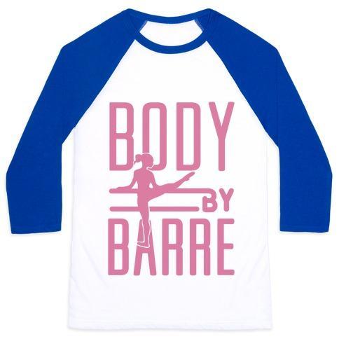 Virgin Teez  Baseball Tee Unisex Classic Baseball Tee / x-small / White/Blue BODY BY BARRE UNISEX CLASSIC BASEBALL TEE