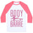 Virgin Teez  Baseball Tee Unisex Classic Baseball Tee / x-small / White/Neon Pink BODY BY BARRE UNISEX CLASSIC BASEBALL TEE