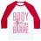Virgin Teez  Baseball Tee Unisex Classic Baseball Tee / x-small / White/Red BODY BY BARRE UNISEX CLASSIC BASEBALL TEE