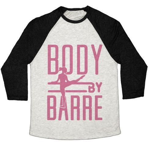 Virgin Teez  Baseball Tee Unisex Tri-Blend Baseball Tee / small / Oatmeal / Black BODY BY BARRE UNISEX TRI-BLEND BASEBALL TEE