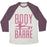 Virgin Teez  Baseball Tee Unisex Tri-Blend Baseball Tee / small / Oatmeal / Maroon BODY BY BARRE UNISEX TRI-BLEND BASEBALL TEE