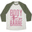 Virgin Teez  Baseball Tee Unisex Tri-Blend Baseball Tee / small / Oatmeal / Moss BODY BY BARRE UNISEX TRI-BLEND BASEBALL TEE