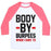 Virgin Teez  Baseball Tee Unisex Classic Baseball Tee / x-small / White/Neon Pink BODY BY BURPEES UNISEX CLASSIC BASEBALL TEE