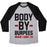 Virgin Teez  Baseball Tee Unisex Tri-Blend Baseball Tee / small / Athletic Gray / Black BODY BY BURPEES UNISEX TRI-BLEND BASEBALL TEE