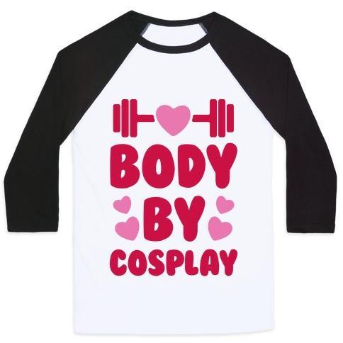 Virgin Teez  Baseball Tee Unisex Classic Baseball Tee / x-small / White/Black BODY BY COSPLAY UNISEX CLASSIC BASEBALL TEE
