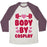 Virgin Teez  Baseball Tee Unisex Tri-Blend Baseball Tee / small / Oatmeal / Maroon BODY BY COSPLAY UNISEX TRI-BLEND BASEBALL TEE