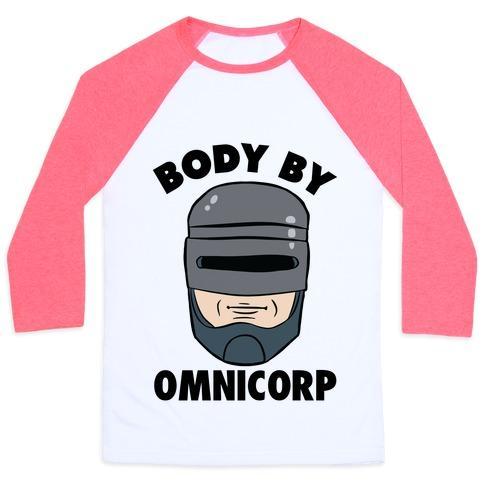 Virgin Teez  Baseball Tee Unisex Classic Baseball Tee / x-small / White/Neon Pink BODY BY OMNICORP UNISEX CLASSIC BASEBALL TEE