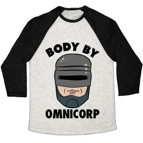 Virgin Teez  Baseball Tee Unisex Tri-Blend Baseball Tee / small / Oatmeal / Black BODY BY OMNICORP UNISEX TRI-BLEND BASEBALL TEE