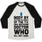 Virgin Teez  Baseball Tee Unisex Tri-Blend Baseball Tee / small / Oatmeal / Black BODY BY SITTING IN FRONT OF MY T.V. AND WATCHING DOCTOR WHO. UNISEX TRI-BLEND BASEBALL TEE